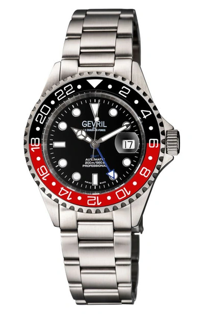 Shop Gevril Wall Street Chronograph Bracelet Watch, 43mm In Silver