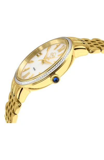 Gv2 Genoa Diamond Dial Bracelet Watch, 37mm In Gold