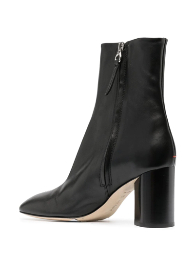 Shop Aeyde Alena Leather Ankle Boots In Black