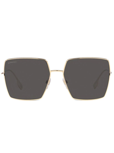 Shop Burberry Eyewear Daphne Check-detail Sunglasses In Gold