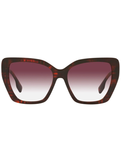 Shop Burberry Eyewear Tamsin Butterfly-frame Sunglasses In Brown