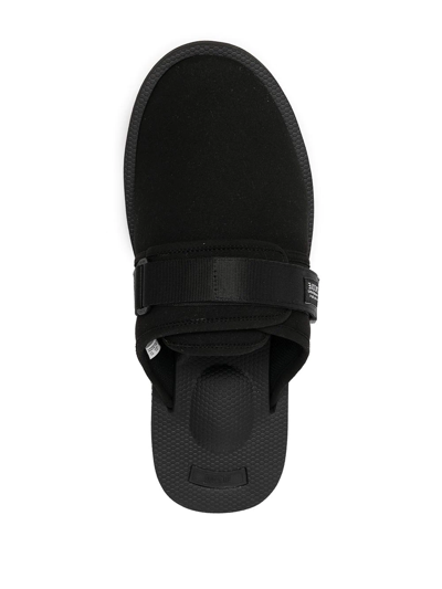 Shop Suicoke Zavo-vpo Touch-strap Sandals In Black