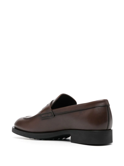 Shop Tod's Penny Slip-on Loafers In Brown