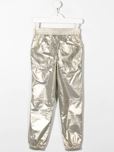 Michael Kors Metallic-sheen Track Pants In Neutrals