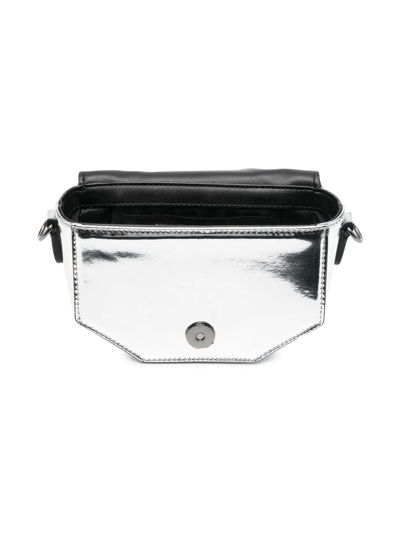 Shop Karl Lagerfeld Cyber Choupette Crossbody Bag In Silver