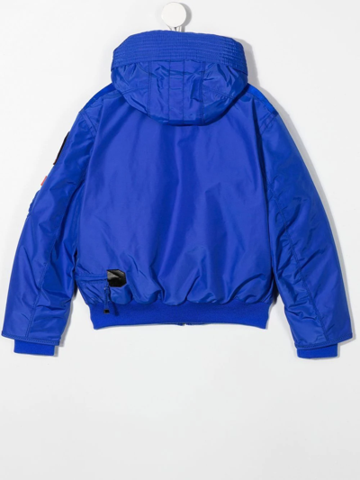 Shop Parajumpers Front Zip-fastening Hooded Jacket In Blue