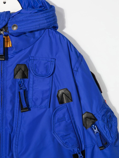 Shop Parajumpers Front Zip-fastening Hooded Jacket In Blue