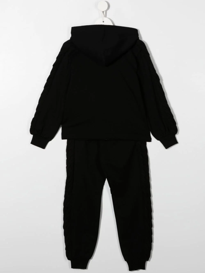Shop Moschino Teddy-appliqué Hooded Tracksuit In Black
