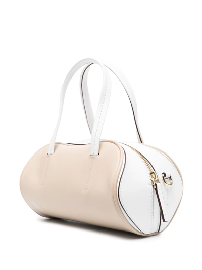 Manu Atelier Cylinder Two-tone Tote In Neutrals