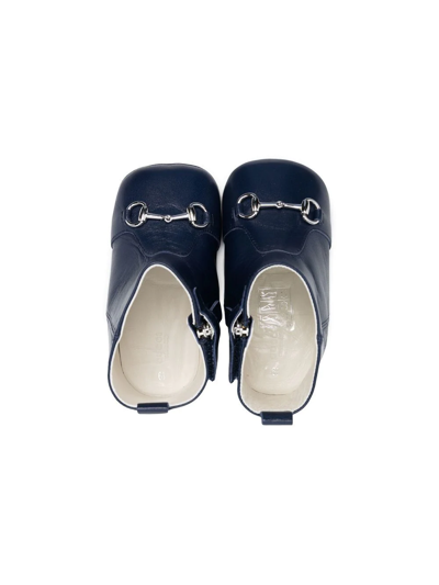 Gucci Aisha Horsebit-buckle Boots In Blue