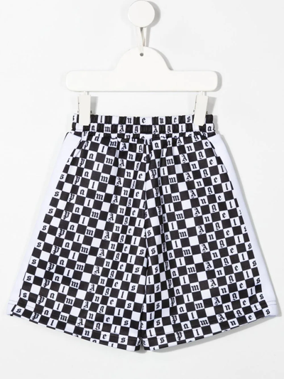 Shop Palm Angels All-over Logo-print Shorts In Black