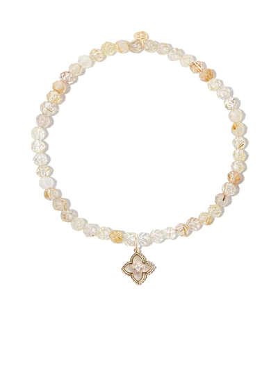 Sydney Evan 14k Yellow Gold Mini Moroccan Diamond Beaded Bracelet In Gold
