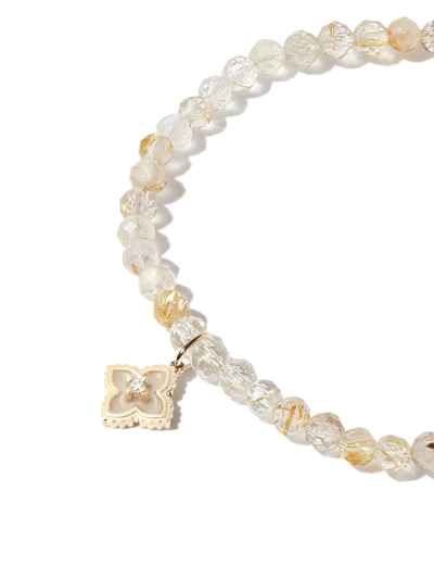 Sydney Evan 14k Yellow Gold Mini Moroccan Diamond Beaded Bracelet In Gold