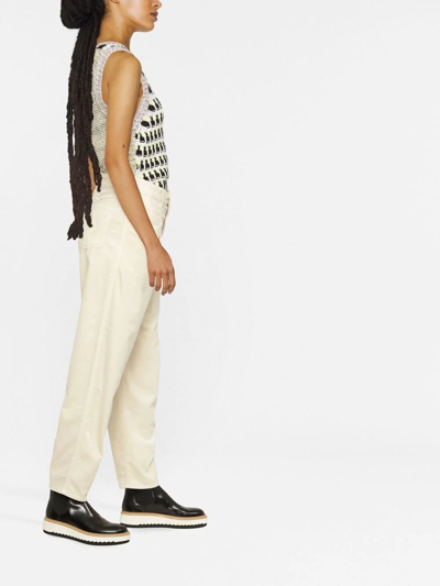 Shop Closed High-waist Tapered Trousers In White