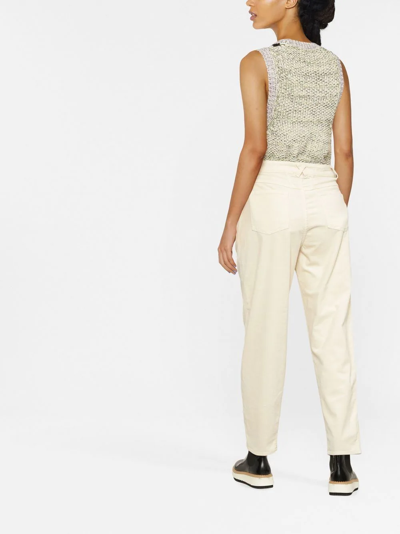 Shop Closed High-waist Tapered Trousers In White
