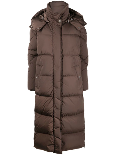 Shop Woolrich Aurora Padded Parka Coat In Brown