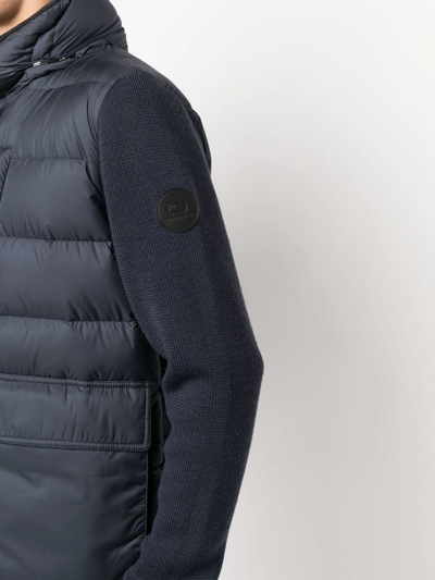 Shop Woolrich Hybrid Padded Down Jacket In Blue