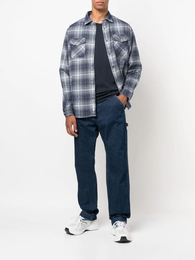 Woolrich Check-pattern Button-up Shirt In Blue