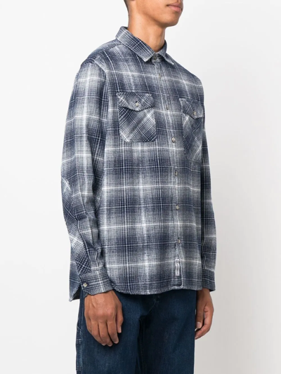 Woolrich Check-pattern Button-up Shirt In Blue