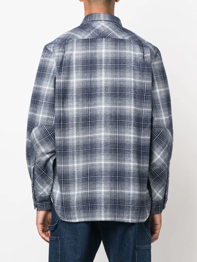 Woolrich Check-pattern Button-up Shirt In Blue