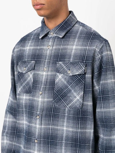 Woolrich Check-pattern Button-up Shirt In Blue