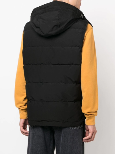Shop Woolrich Aleutian Detachable-hood Gilet In Black