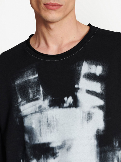 Balmain Felpa Con Stampa In Black