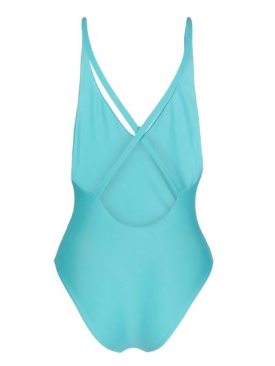 Shop Jade Swim Mila Cross-strap Swimsuit In Blue