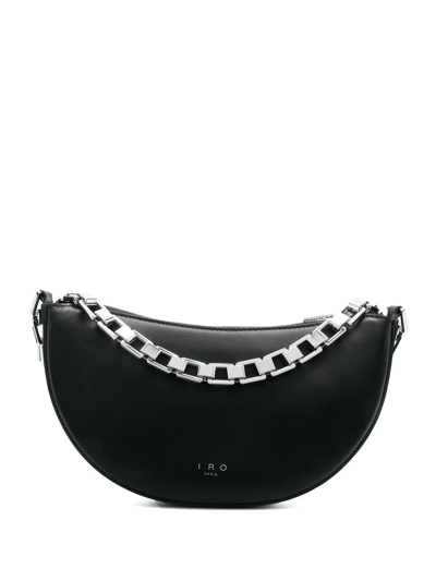 Shop Iro Logo Zipped Shoulder Bag In Black