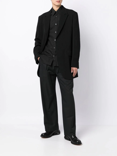 Shop Yohji Yamamoto Single-breasted Wool Blazer In Black