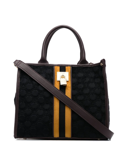 Shop V73 Logo Top-handle Tote In Black