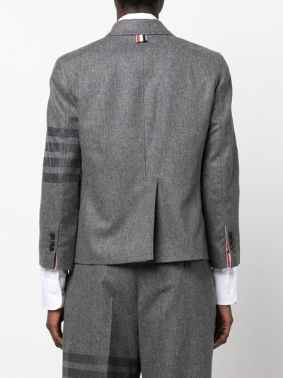 Shop Thom Browne Wool-blend Single-breasted Blazer In Grey