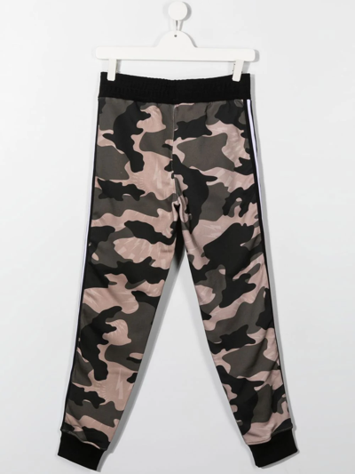 Shop Neil Barrett Teen Camouflage-print Cotton Trousers In Neutrals