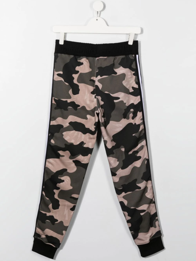 Neil Barrett Teen Camouflage-print Cotton Trousers In Neutrals