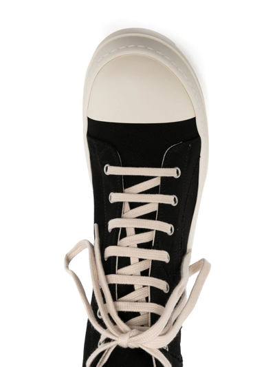 Shop Rick Owens Drkshdw Frayed-detail Hi-top Sneakers In Black