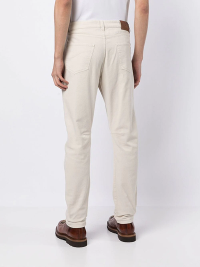 Shop Brunello Cucinelli Slim-fit Denim Jeans In White