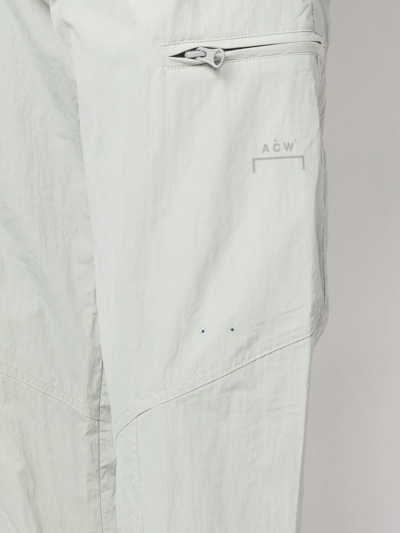 Shop A-cold-wall* Straight-leg Logo-print Trousers In Grey