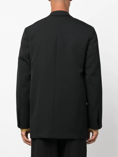 Shop Jil Sander Single-breasted Wool Blazer In Black
