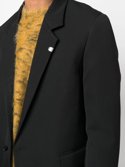 Jil Sander Notched-lapels Single-breasted Blazer In Black