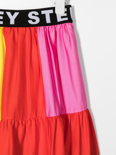 Stella Mccartney Multicolor Skirt For Girl In Red