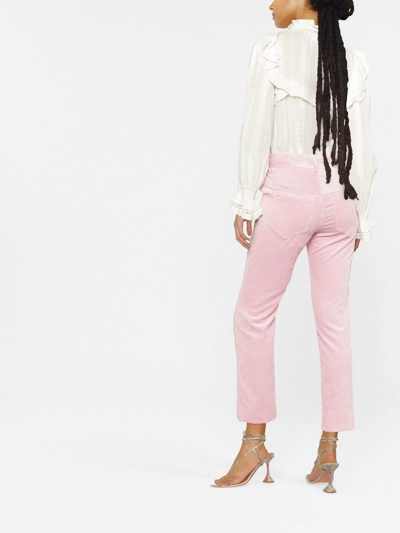 Shop Isabel Marant Tilorsya Corduroy Straight Trousers In Pink