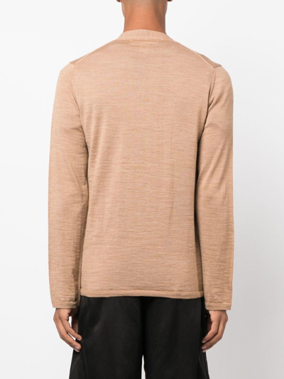 Comme Des Garçons Shirt Graphic-print V-neck Cardigan In Neutrals