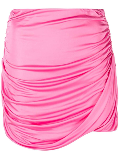 Shop Gauge81 Kanda Ruched Mini Skirt In Pink