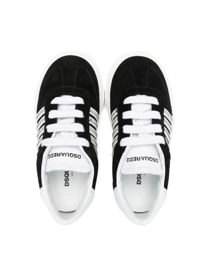 Shop Dsquared2 Low-top Suede Sneakers In Black