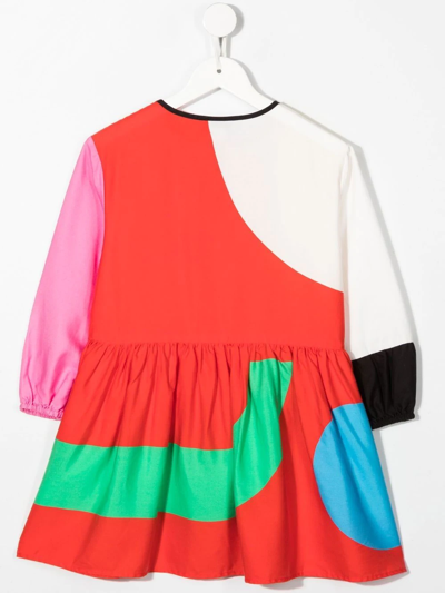 Shop Stella Mccartney Teen Colour-block Dress In Pink