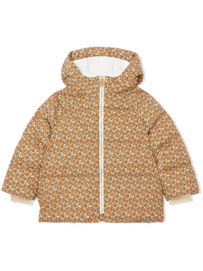 Burberry Kids Monogram Print Hooded Puffer Jacket