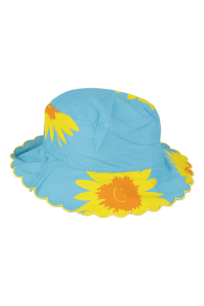 Shop Stella Mccartney Kids Sunflower Printed Bucket Hat In Multi