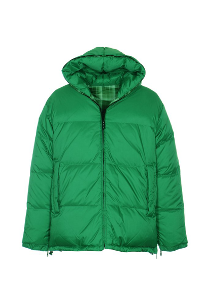 Shop Marni Reversible Hooded Coat In Green