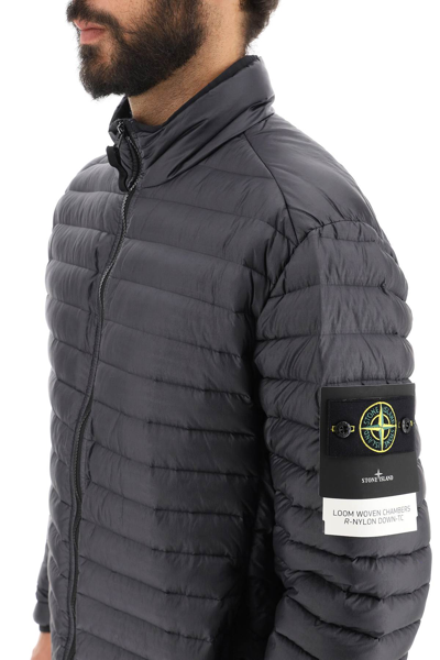 Shop Stone Island Recycled Nylon Down Jacket In Blue