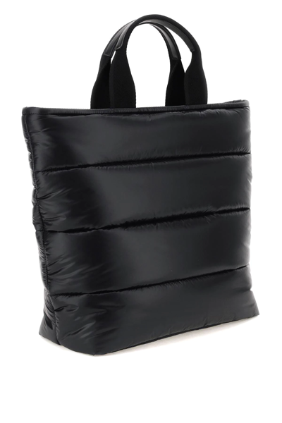 Shop Dolce & Gabbana Padded Nylon Shopping Bag In Black